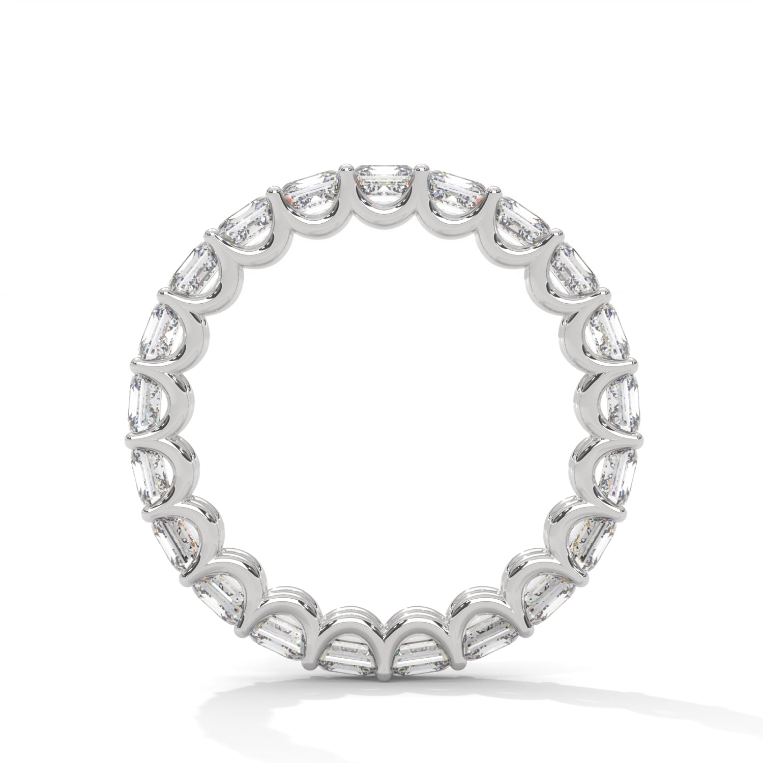 Asscher Cut Lab-Grown Diamond Eternity Ring in White Gold