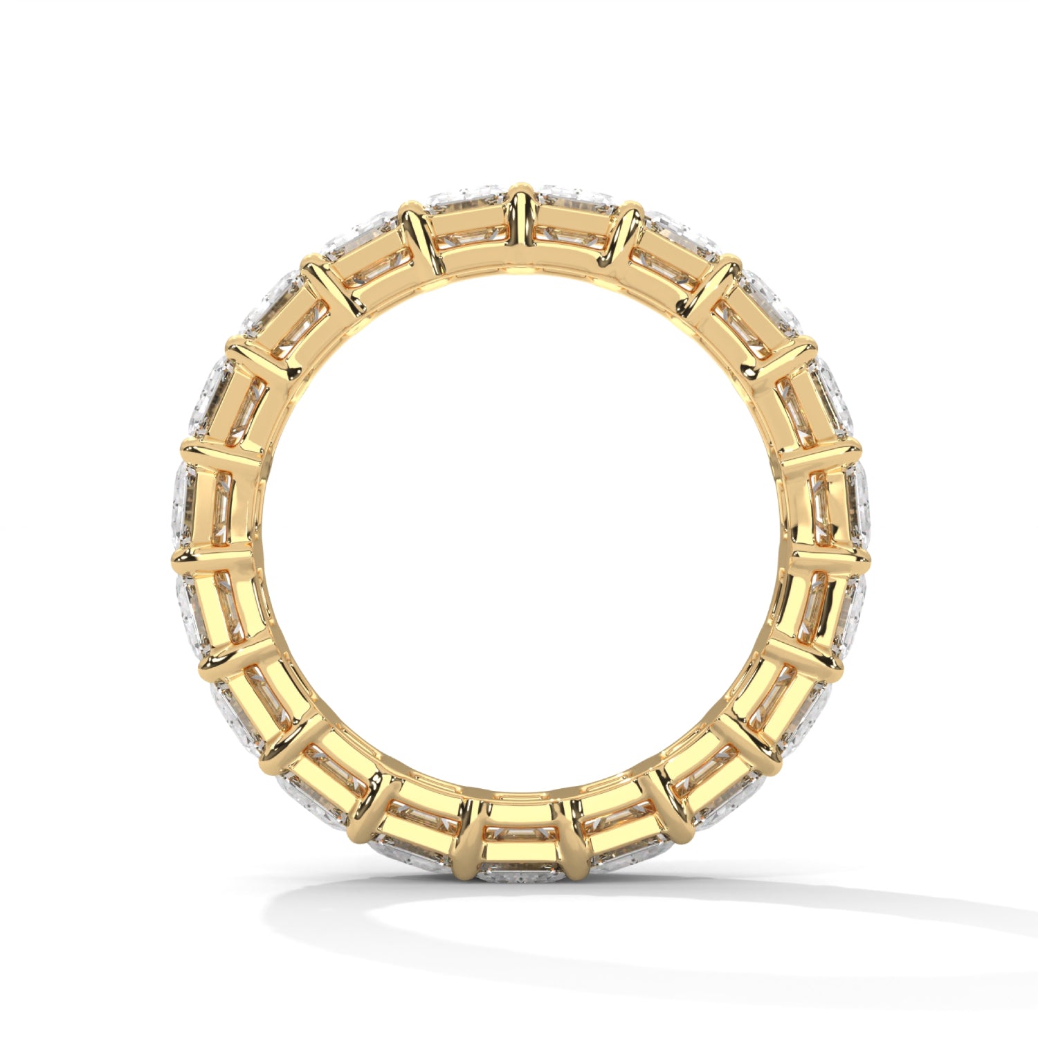 Emerald Cut Lab-Grown Diamond Eternity Ring in Yellow Gold