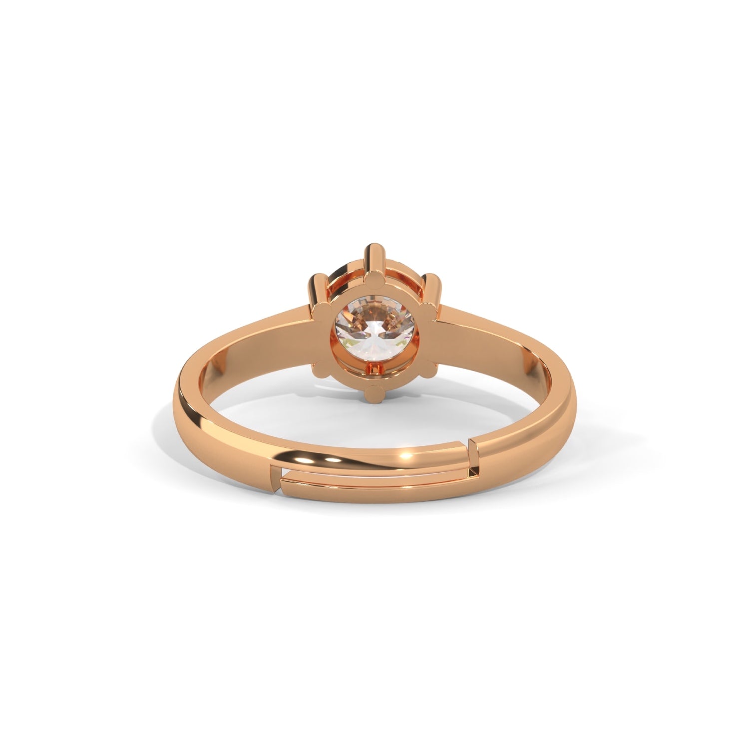 Round Brilliant Cut Lab-Grown Diamond Solitaire Engagement Ring in Rose Gold