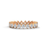 Asscher Cut Lab-Grown Diamond East-West Eternity Ring in Rose Gold