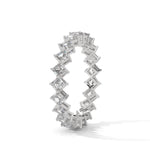 Asscher Cut Lab-Grown Diamond East-West Eternity Ring in White Gold