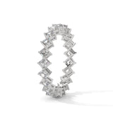 Asscher Cut Lab-Grown Diamond East-West Eternity Ring in White Gold