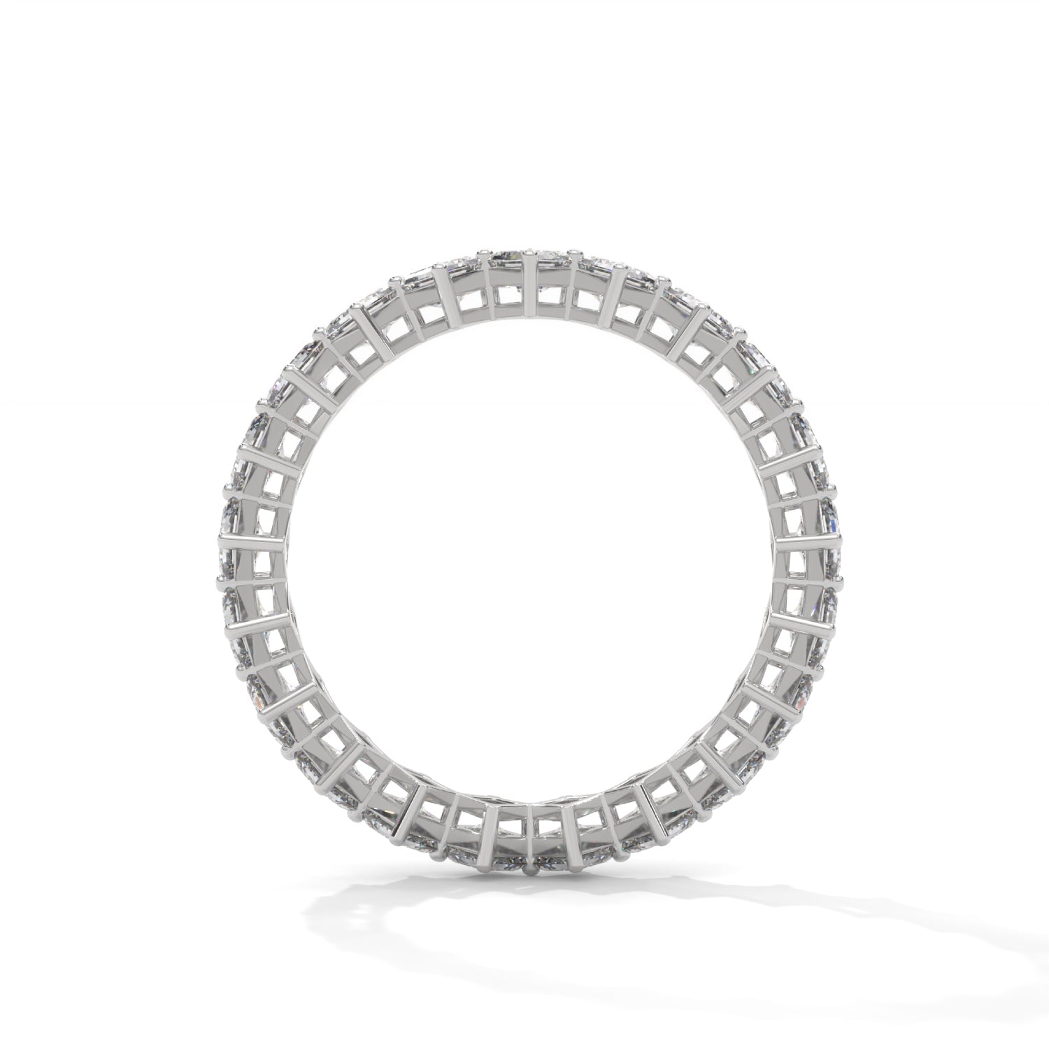 Asscher Cut Lab-Grown Diamond East-West Eternity Ring in White Gold