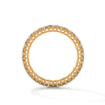 Asscher Cut Lab-Grown Diamond East-West Eternity Ring in Yellow Gold