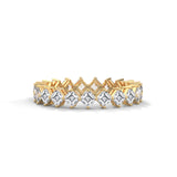 Asscher Cut Lab-Grown Diamond East-West Eternity Ring in Yellow Gold