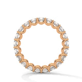 Asscher Cut Lab-Grown Diamond Eternity Ring in Rose Gold