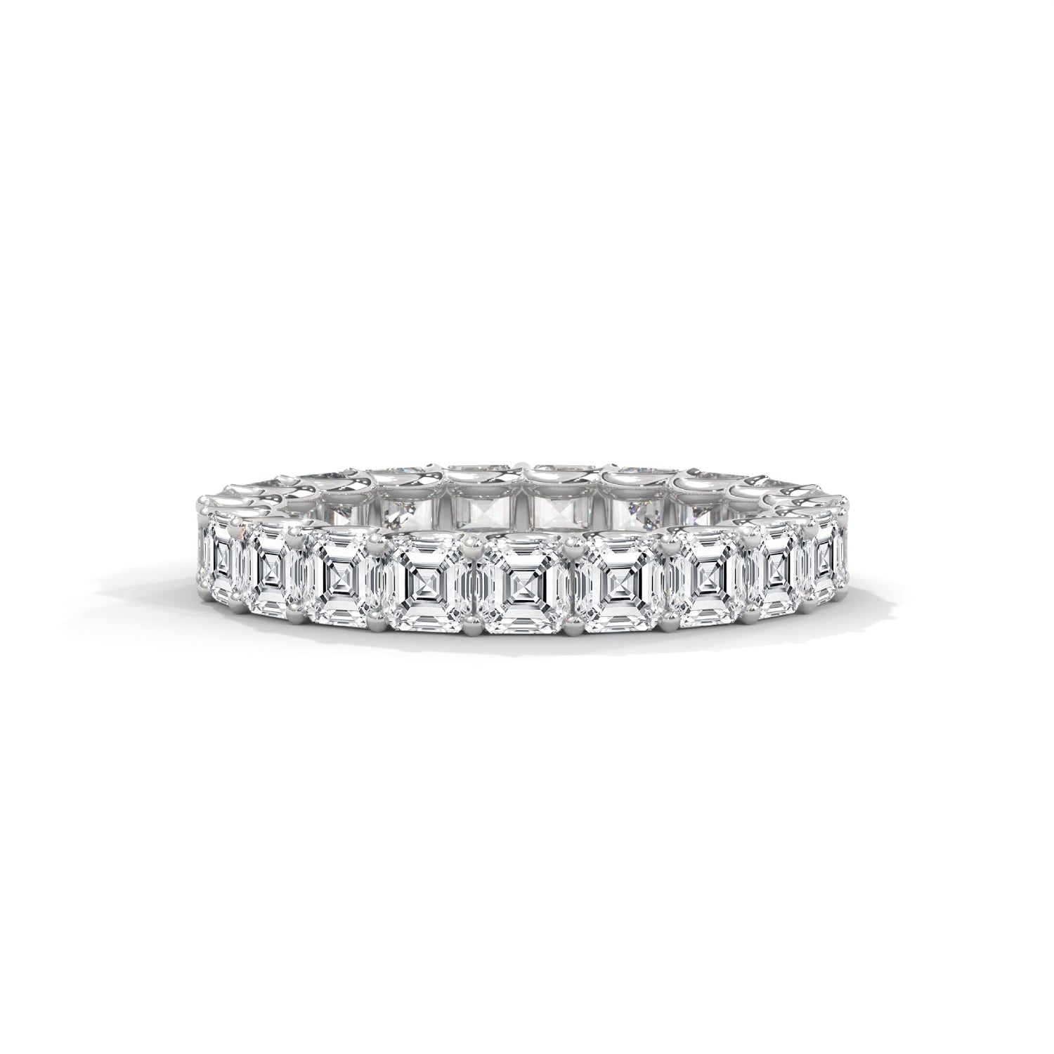 Asscher Cut Lab-Grown Diamond Eternity Ring in White Gold