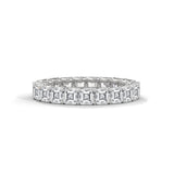 Asscher Cut Lab-Grown Diamond Eternity Ring in White Gold