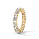 Asscher Cut Lab-Grown Diamond Eternity Ring in Yellow Gold
