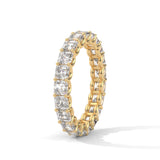 Asscher Cut Lab-Grown Diamond Eternity Ring in Yellow Gold