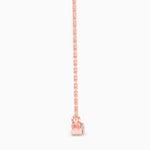 Baguette Cut Lab-Grown Diamond Bar Pendant in Rose Gold