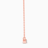 Baguette Cut Lab-Grown Diamond Bar Pendant in Rose Gold