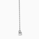 Baguette Cut Lab-Grown Diamond Bar Pendant in White Gold
