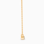 Baguette Cut Lab-Grown Diamond Bar Pendant in Yellow Gold