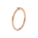 Baguette Cut Lab-Grown Diamond Pavé Stackable Ring in Rose Gold