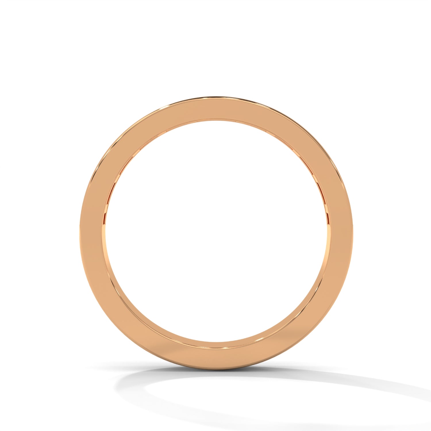 Baguette Cut Lab-Grown Diamond Wedding Ring in Rose Gold