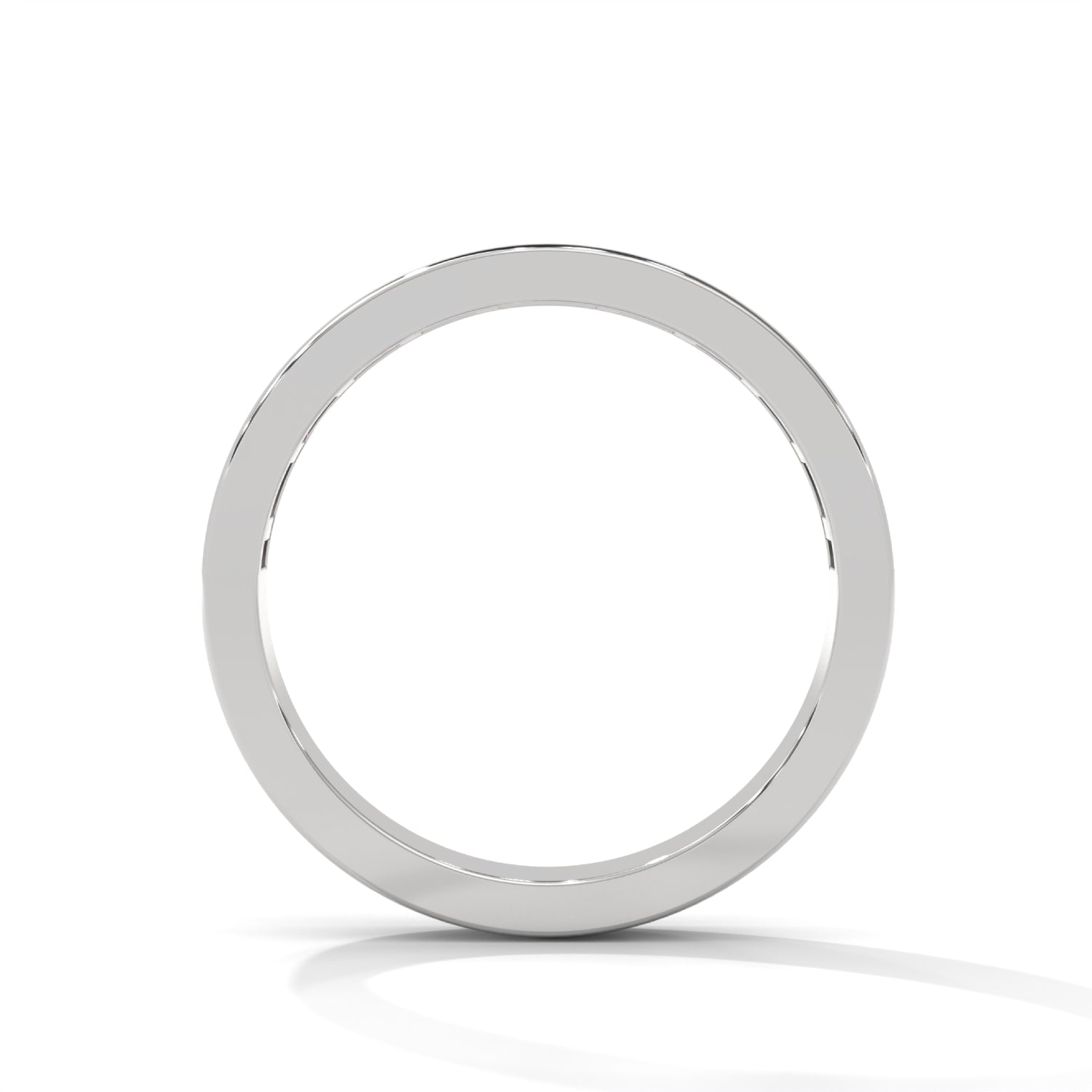 Baguette Cut Lab-Grown Diamond Wedding Ring in White Gold