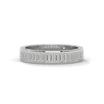 Baguette Cut Lab-Grown Diamond Wedding Ring in White Gold