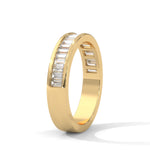 Baguette Cut Lab-Grown Diamond Wedding Ring in Yellow Gold