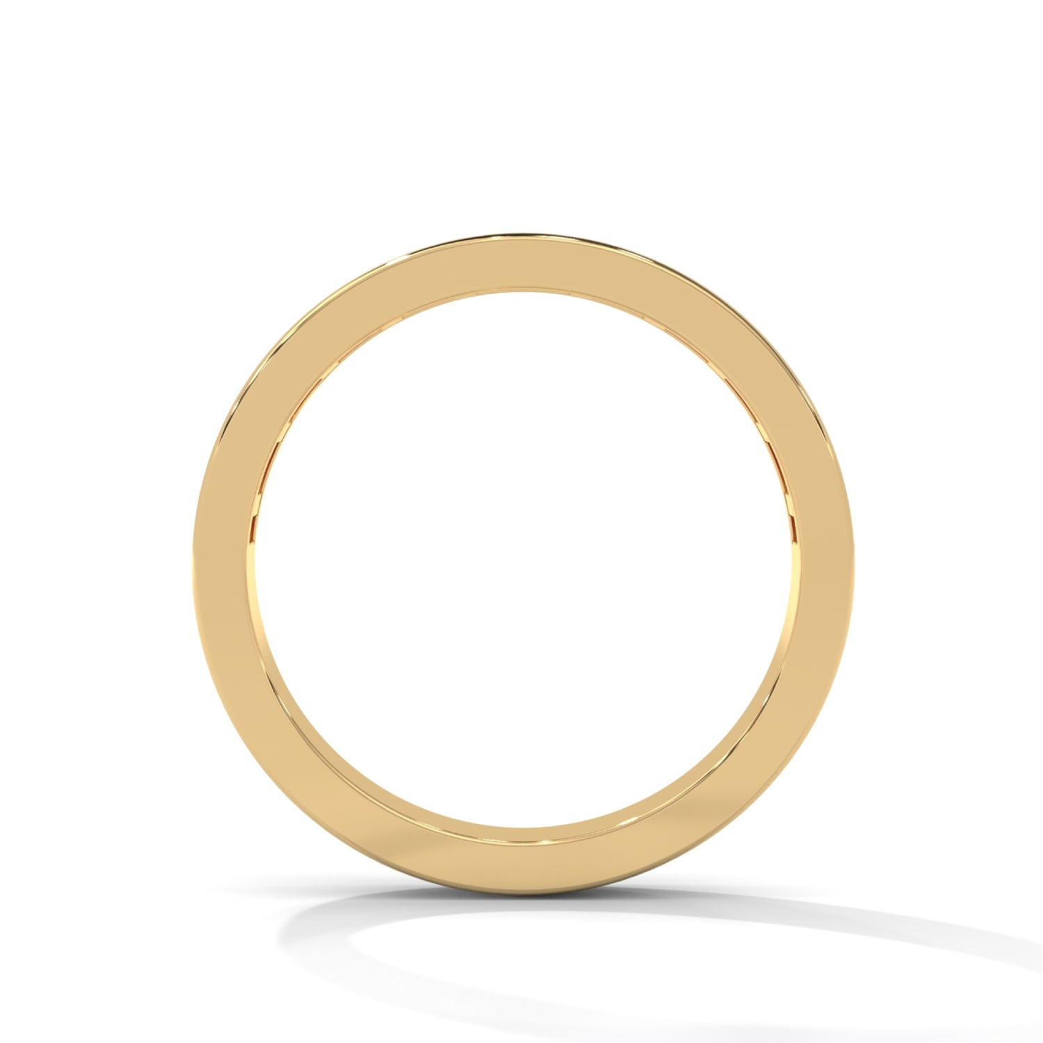 Baguette Cut Lab-Grown Diamond Wedding Ring in Yellow Gold