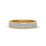 Baguette Cut Lab-Grown Diamond Wedding Ring in Yellow Gold
