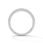 Baguette and Round Brilliant Cut Lab-Grown Diamond Triple Row Eternity Ring in White Gold