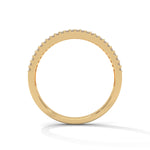 Baguette and Round Brilliant Cut Lab-Grown Diamond Triple Row Eternity Ring in Yellow Gold