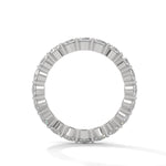 Cushion Cut Lab-Grown Diamond Shared Prong Eternity Ring in White Gold