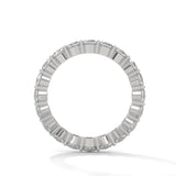 Cushion Cut Lab-Grown Diamond Shared Prong Eternity Ring in White Gold