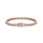 Emerald Cut Lab-Grown Diamond Tennis Bracelet in Rose Gold