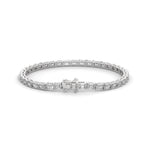 Emerald Cut Lab-Grown Diamond Tennis Bracelet in White Gold