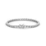 Emerald Cut Lab-Grown Diamond Tennis Bracelet in White Gold