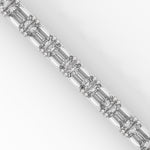 Emerald Cut Lab-Grown Diamond Tennis Bracelet in White Gold