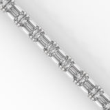 Emerald Cut Lab-Grown Diamond Tennis Bracelet in White Gold