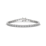 Emerald Cut Lab-Grown Diamond Tennis Bracelet in White Gold