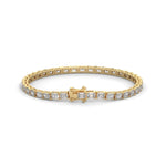 Emerald Cut Lab-Grown Diamond Tennis Bracelet in Yellow Gold