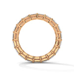Emerald Cut Lab-Grown Diamond Eternity Ring in Rose Gold
