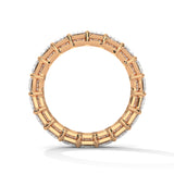 Emerald Cut Lab-Grown Diamond Eternity Ring in Rose Gold