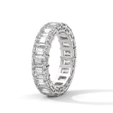 Emerald Cut Lab-Grown Diamond Eternity Ring in White Gold