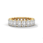 Emerald Cut Lab-Grown Diamond Eternity Ring in Yellow Gold