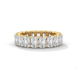 Emerald Cut Lab-Grown Diamond Eternity Ring in Yellow Gold