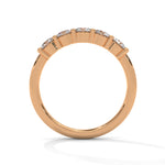Five-Stone Round Brilliant Cut Lab-Grown Diamond Anniversary Ring in Rose Gold