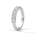 Five-Stone Round Brilliant Cut Lab-Grown Diamond Anniversary Ring in White Gold