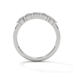 Five-Stone Round Brilliant Cut Lab-Grown Diamond Anniversary Ring in White Gold