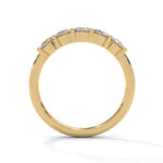Five-Stone Round Brilliant Cut Lab-Grown Diamond Anniversary Ring in Yellow Gold