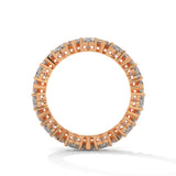 Heart-Shaped Lab-Grown Diamond Alternating Eternity Ring in Rose Gold