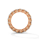 Heart-Shaped Lab-Grown Diamond Eternity Ring in Rose Gold