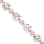 Heart-Shaped Lab-Grown Diamond Tennis Bracelet in Rose Gold