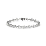 Heart-Shaped Lab-Grown Diamond Tennis Bracelet in White Gold
