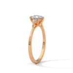 Heart and Pear-Shaped Lab-Grown Diamond Three-Stone Engagement Ring in Rose Gold